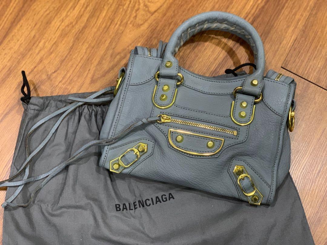balenciaga classic silver nano city bag