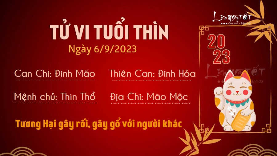 Tu vi hang ngay 6/9/2023 - Thin