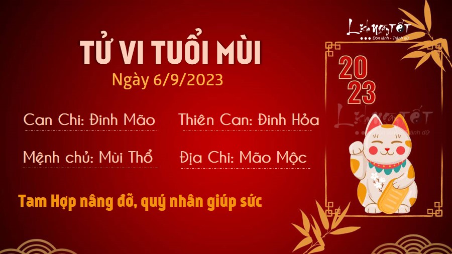 Tu vi hang ngay 6/9/2023 - Mui