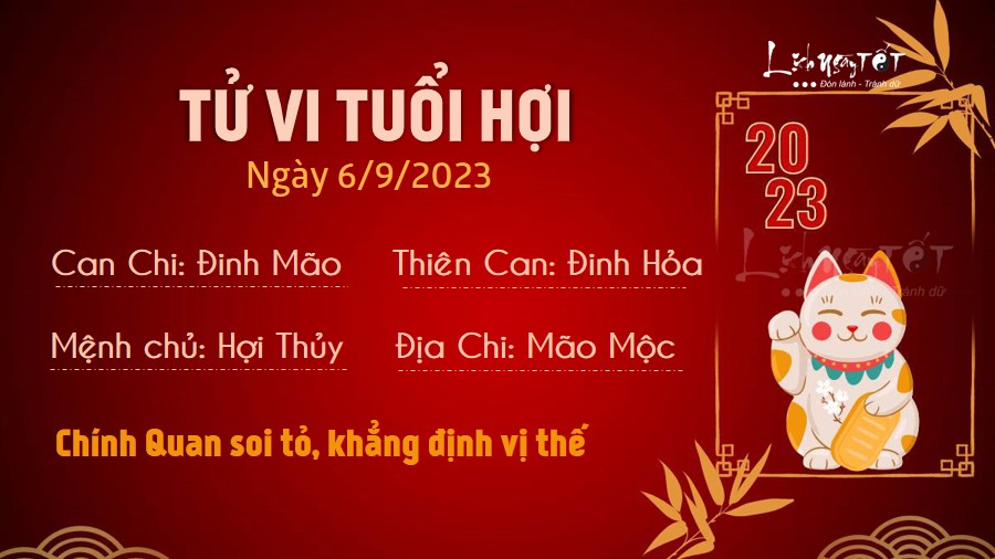 Tu vi hang ngay 6/9/2023 - Hoi