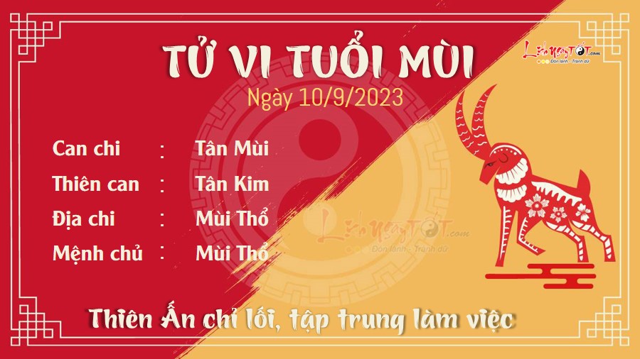 Tu vi hang ngay 10/9/2023 - Mui