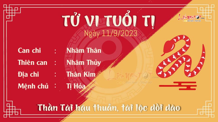 Tu vi hang ngay 11/9/2023 cua 12 con giap - Ti