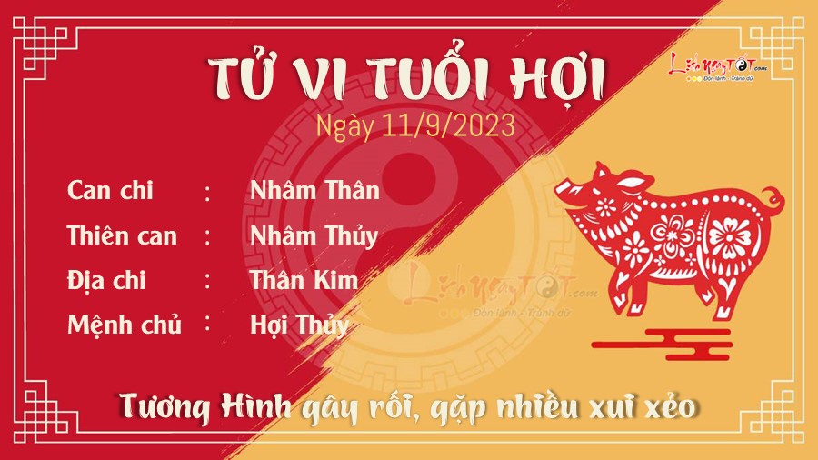 Tu vi hang ngay 11/9/2023 cua 12 con giap - Hoi