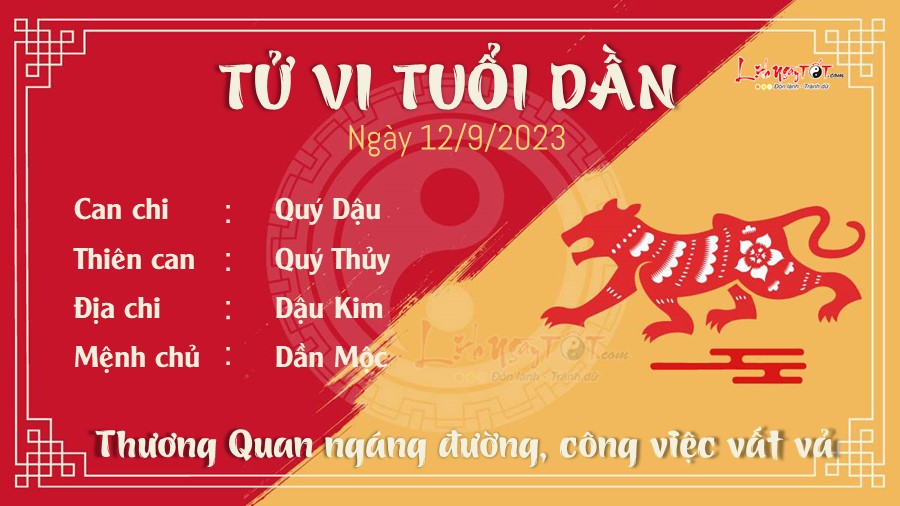 Tu vi hang ngay 12/9/2023 tuoi Dan