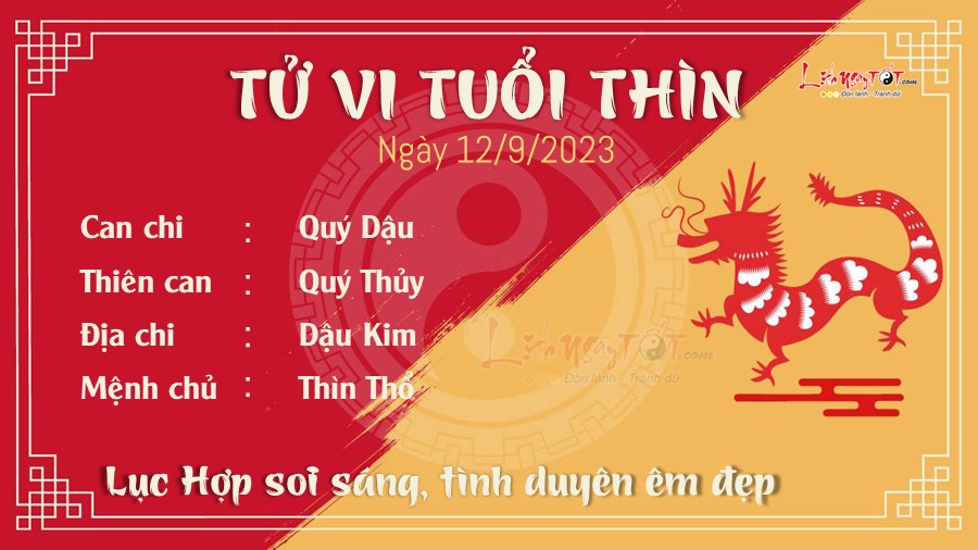 Tu vi hang ngay 12/9/2023 tuoi Thin