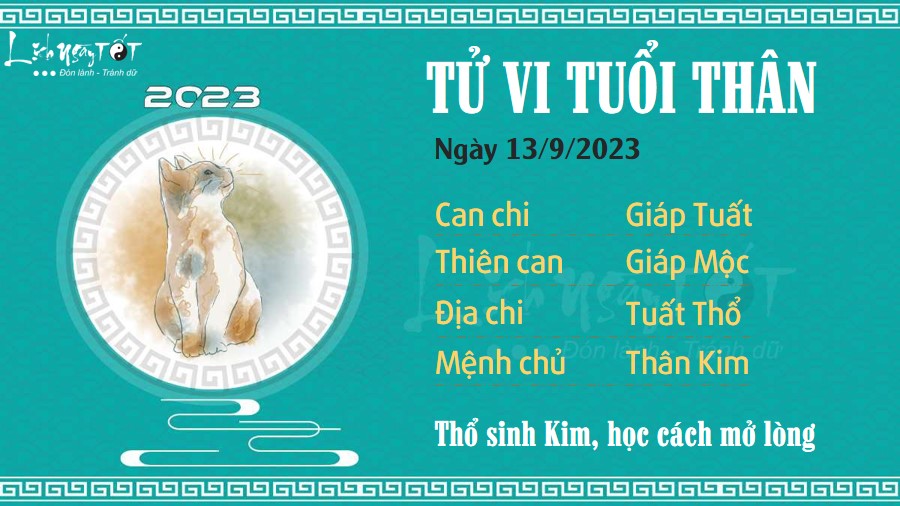 Tu vi hang ngay 13/9/2023 - Than