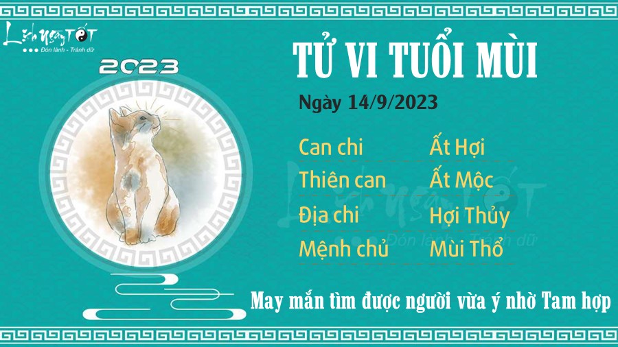 Tu vi hang ngay 14/9/2023 cua 12 con giap - Mui