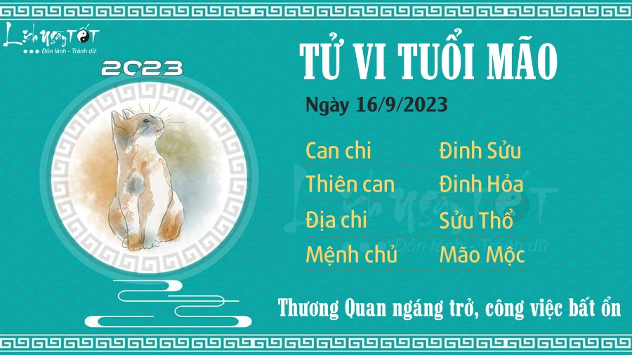 Tu vi hang ngay 16/9/2023 tuoi Mao