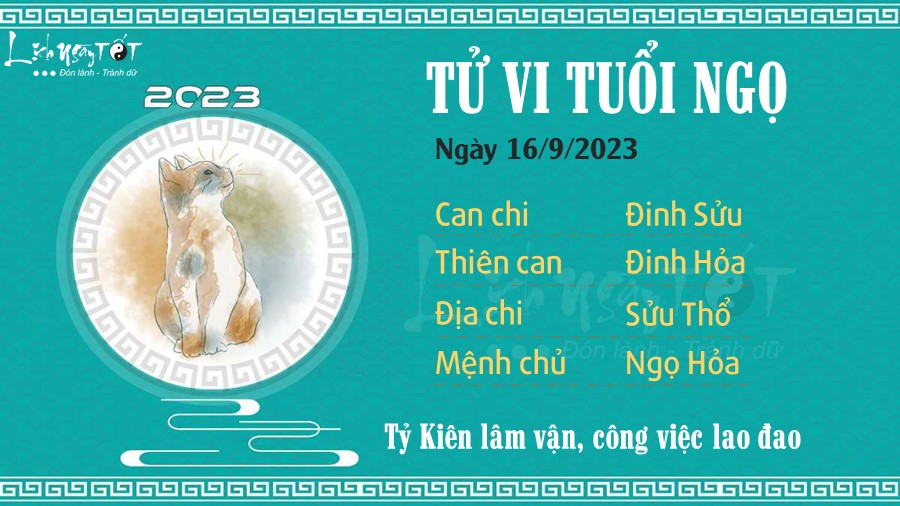 Tu vi hang ngay 16/9/2023 tuoi Ngo