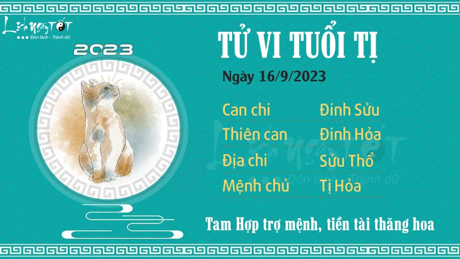 Tu vi hang ngay 16/9/2023 tuoi Ti