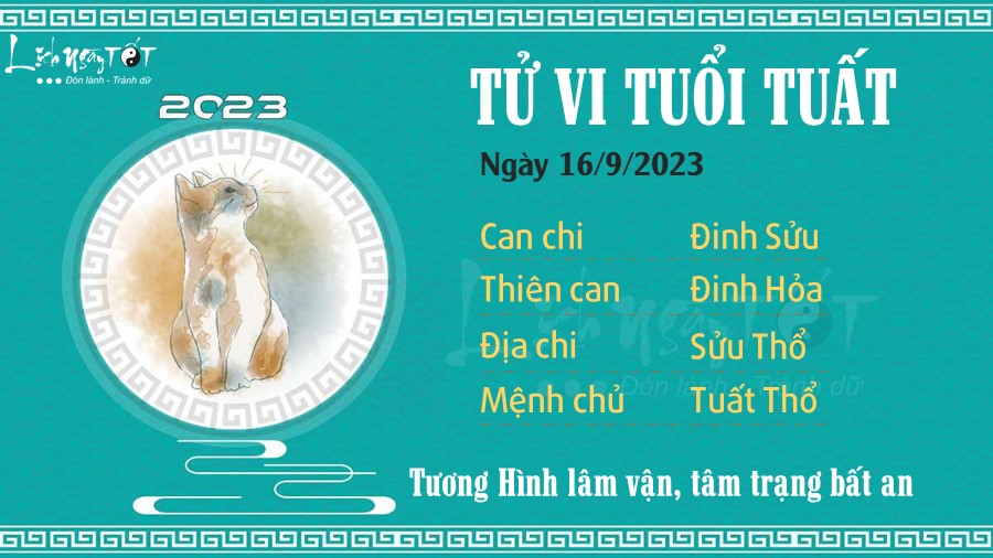 Tu vi hang ngay 16/9/2023 tuoi Tuat