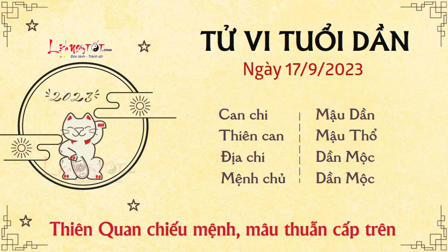 Tu vi hang ngay 17/9/2023 - Dan