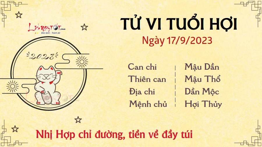 Tu vi hang ngay 17/9/2023 - Hoi