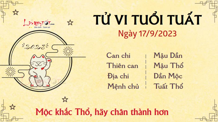 Tu vi hang ngay 17/9/2023 - Tuat