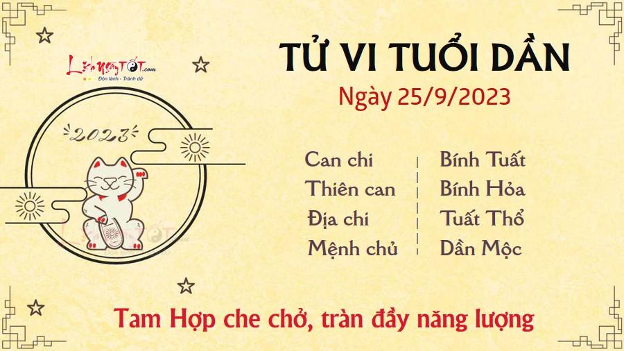 Tu vi hang ngay 25/9/2023 cua 12 con giap - Dan