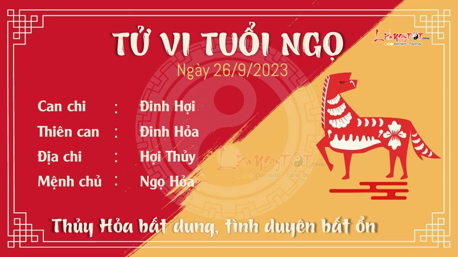 Tu vi hang ngay 26/9/2023 tuoi Ngo