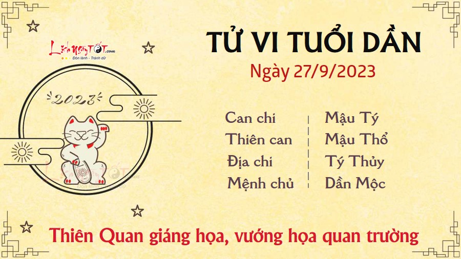 Tu vi hang ngay 27/9/2023 - Dan