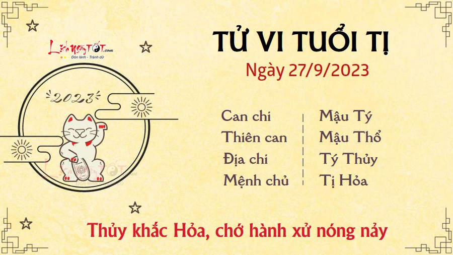 Tu vi hang ngay 27/9/2023 - Ti