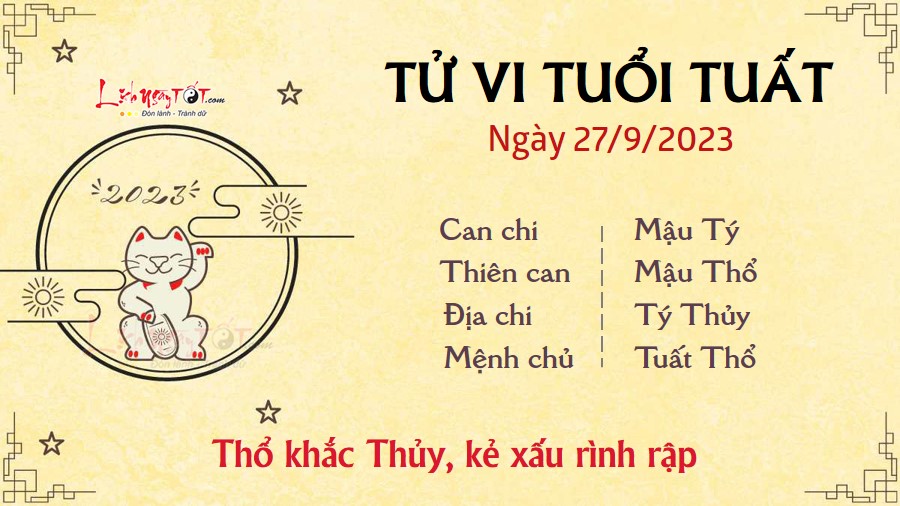 Tu vi hang ngay 27/9/2023 - Tuat