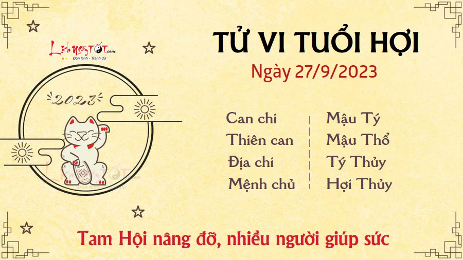 Tu vi hang ngay 27/9/2023 - Hoi