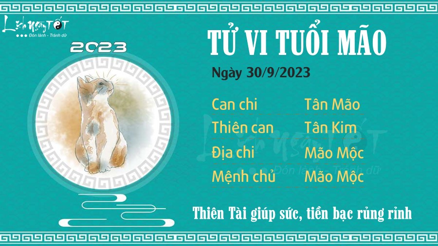 Tu vi hang ngay 30/9/2023 - Mao