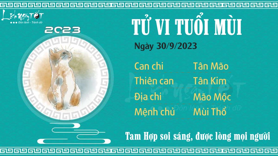 Tu vi hang ngay 30/9/2023 - Mui