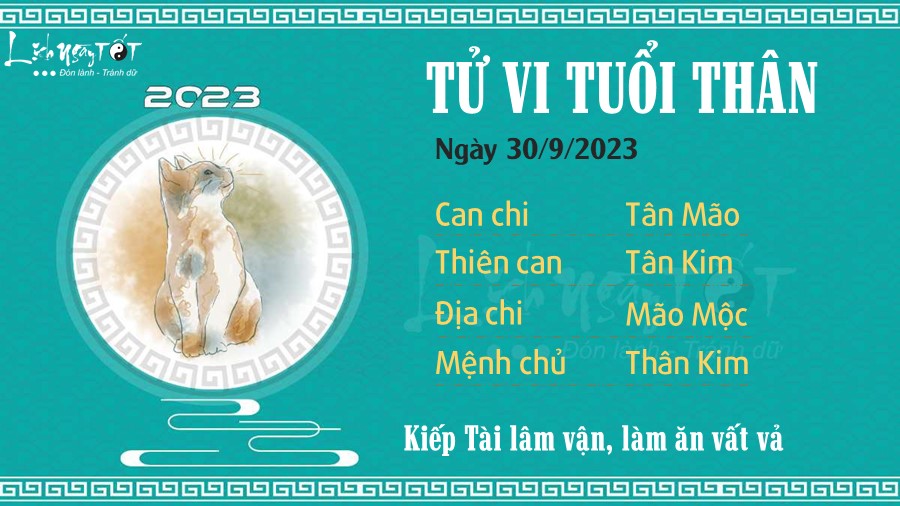 Tu vi hang ngay 30/9/2023 - Than