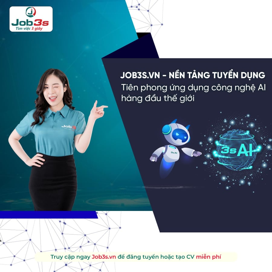 Job3s là doanh nghiệp đi đầu xu thế ứng dụng công nghệ AI vào lĩnh vực tuyển dụng