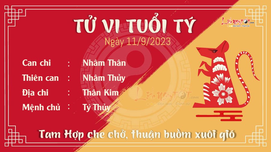 Tu vi hang ngay 11/9/2023 cua 12 con giap - Ty