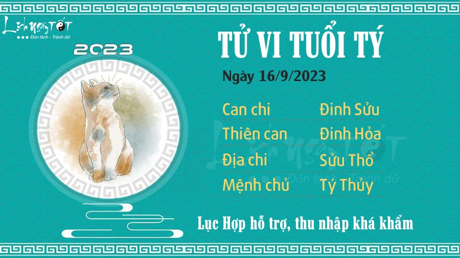 Tu vi hang ngay 16/9/2023 tuoi Ty