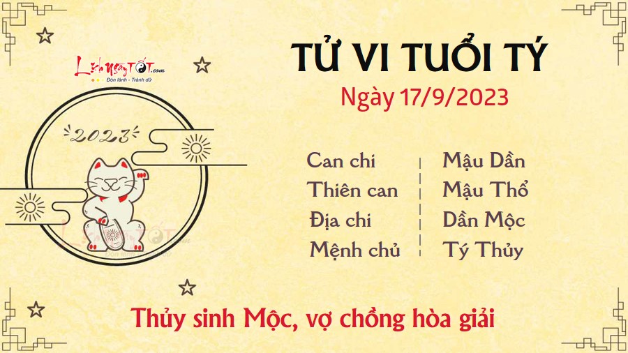 Tu vi hang ngay 17/9/2023 - Ty