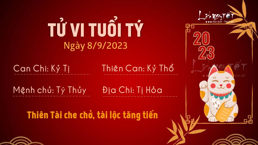 Tu vi hang ngay 8/9/2023 cua 12 con giap - Ty