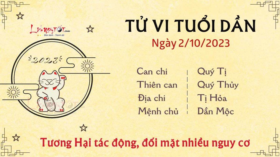 Tu vi hang ngay 2/10/2023 cua 12 con giap - Dan