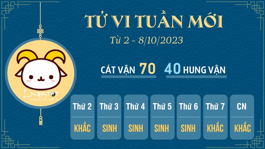 Tu vi tuan moi tu 2-8/10/2023 - tuoi Mui