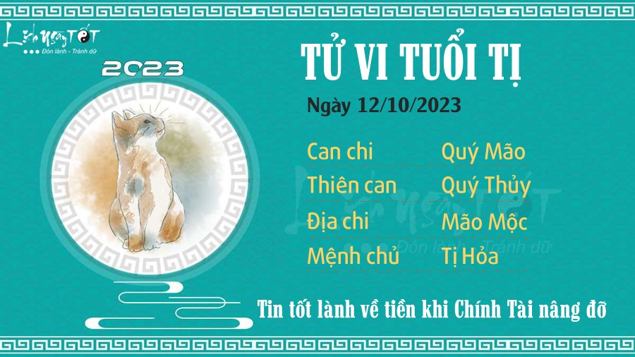 tu vi hang ngay 12 10 2023 cua 12 con giap - tuoi Ti