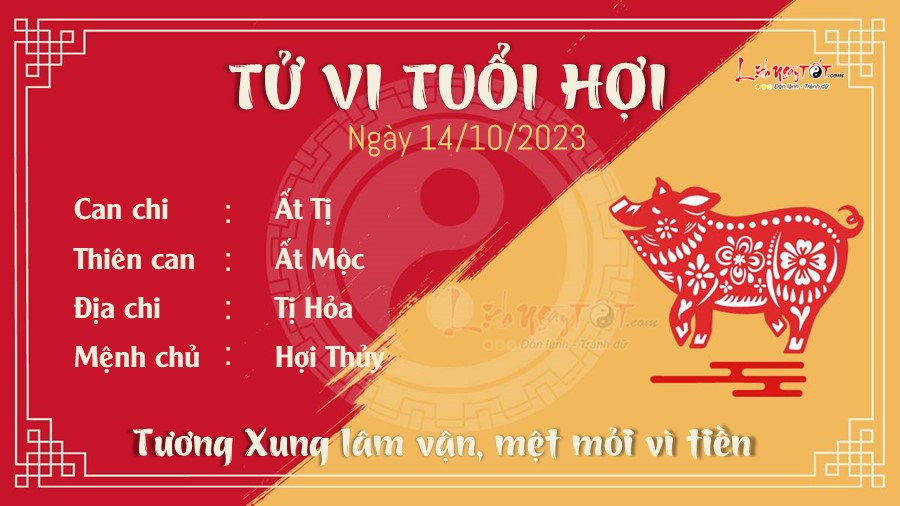 Tu vi hang ngay 14/10/2023 tuoi Hoi