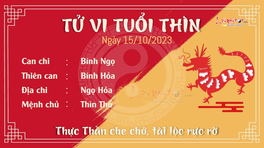 Tu vi hang ngay 15/10/2023 - Thin